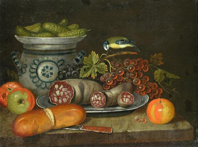 unknow artist Still life with sausages France oil painting art